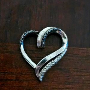 Diamond and Sterling Silver Black & White Pendant 💎